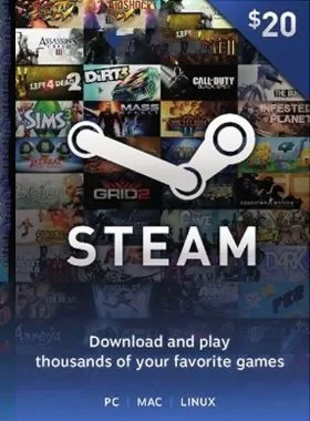 STEAM GIFT CARD $20 USD US